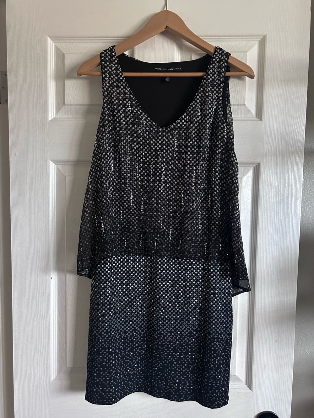 White House Black Market Sequin Accent Dress Womens Size XS